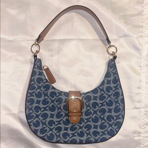 Guess Blue Denim Shoulder Bag